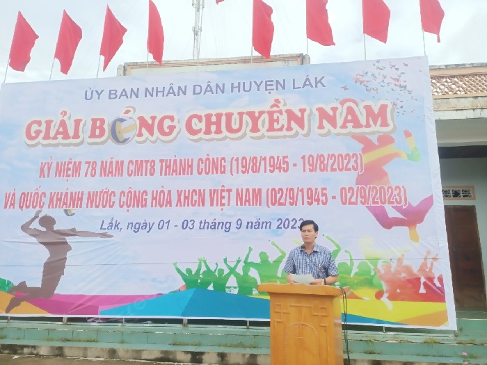 Huyện Lắk Sôi nổi giải bóng chuyền nam năm 2023